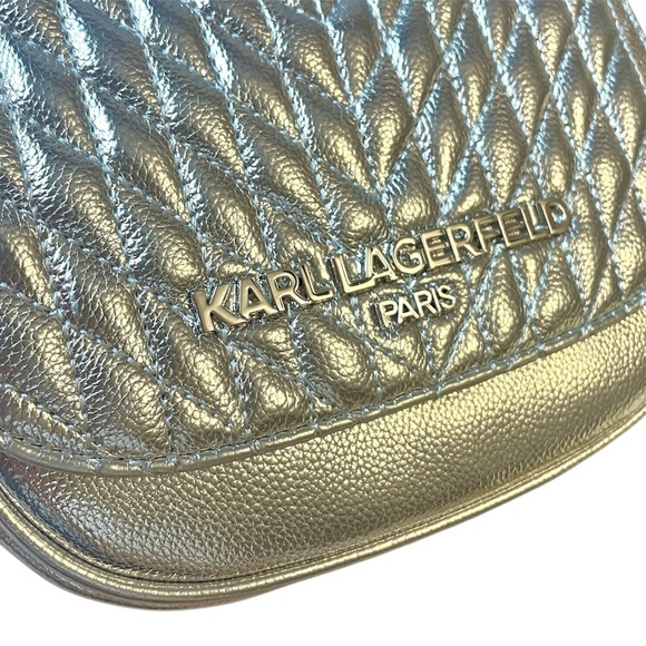 Karl Lagerfeld Paris Quilted Saddle Crossbody Bag
Silver - Picture 7 of 7